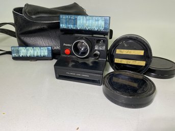Vintage Polaroid Camera With Flash Bar