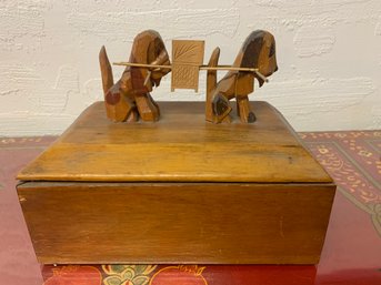 Vintage Wood Jewelry Box / Trinket Box