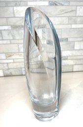 Stunning NAMBE Crystal Flame Vase.  Approx 12 High X 4 Diameter Original Name Tag On Bottom.
