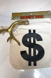 Stocking Stuffer:  Money Bag With Gold Toned Ornament