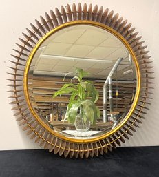 Great Big  Artisan Mirror, Bronze/copper Disc, Very Large And Very Heavy.   36 Inches Diameter.