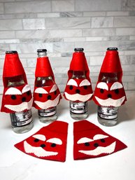 Vintage Holiday Bottle Toppers. Set Of Six
