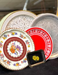 Assortment Of Vintage Serving Platters
