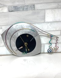 Another Groovy Retro Clock, Battery Operated Approx 7 X 7