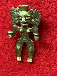 #6 Alva Studios Ancient Mayan Metal Fertility Figure Pin