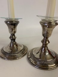 Vintage AMC Sterling Silver Weighted Candlesticks