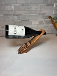 Gorgeous Hand Crafted Marquetry Wine Bottle Holder