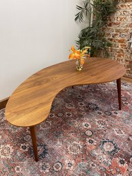 Mid Century Modern Inspired Kidney Shaped Table Hand Crafted Signed And Numbered