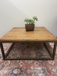 Reclaimed Wood And Iron Coffee Table.  Artisan Made.