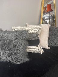 Designer Pillows  With Lots Of Texture.  Set Of 4 All Approx 20 X 20