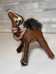 Genuine Hide And Fur Stitched Camel Figurine