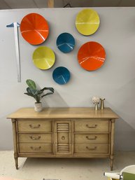 Retro/ Groovy Shaped Disc Wall Sculpture,  Great Color And Impact