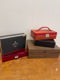 Vintage Jewelry Box Quad 1. !    Cool/hip Treasure Storage!