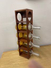 Crate And Barrel Wood Wine Rack- Wall Mount Or Table Top