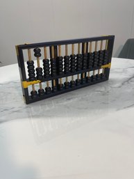 Brass Wrapped Black Abacus From Lotus Flower.  10 X 5