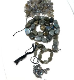 Semi Precious Gemstone Beads: Labradorite, Tumbled Faceted Chips, Rondelles Etc