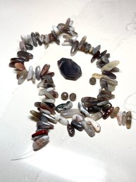 Semi Precious Gemstone Beads:  Variety Of Agate Loose Beads