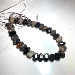 Semi Precious Gemstone Beads: Large Faceted Rock Beads, Beautiful.