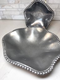 Pewter Serving Bowl Duo  Great For Chips And Dip Etc
