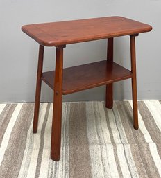 Charming Vintage Cherry Table: Great Lines,  Amish Or Mission Style