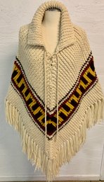 Cool Vintage Crocheted Poncho