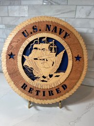 US Military 3d Laser Cut Wall Plaque, Etched Carved And Laser Cut: US AIRFORCE. 11 Inches
