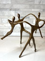 Bronze Sculpture - Boris Kramer(?), Dancing Family W/ 2 Children