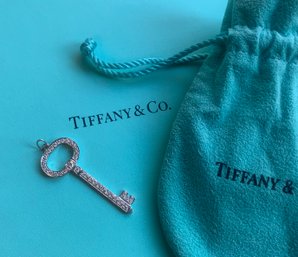 Tiffany & Co. Platinum Diamond Key Pendant