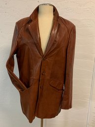 Mens Soft Leather Coat Size 42