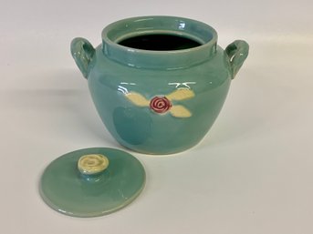 Vintage Coors Pottery Rosebud Utility Jar With Lid
