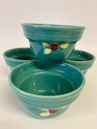 Vintage Coors Pottery Rosebud Design Set Of 4 Bowls