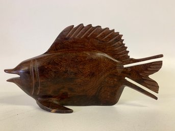 Ironwood Hand Carved Fish Approx. 8 X 5 Inches