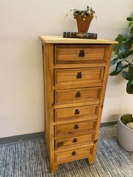 Tall Pine Lingerie Chest With Iron Pulls