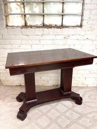 Vintage Mahogany  Console Table/sideboard Or Desk.  One Drawer