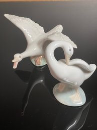 LLadro Fine Porcelain Figurine:   Set Of 2  Ducks/Geese,  # 4533 And #1256