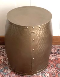 Bronze Hammered Metal Side Table/garden Stool. Functional And Stylish