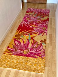 Anthropologie Wool Embroidered Colorful Runner Approx 8 X 2.5