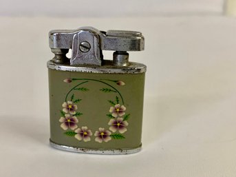 Vintage Lighter Green With Flowers