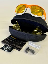 Stylish Oakley Jawbone Atomic Orange Sunglasses With Accessories And  Extra Lenses