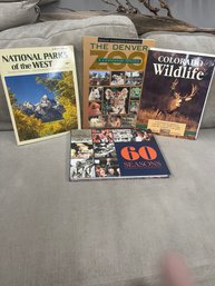 4 Denver Related Coffee Table Books.  Broncos, Zoo, Wildlife And National Parks
