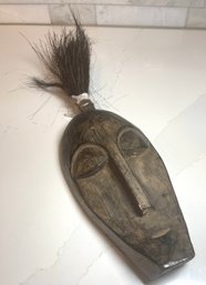 Hand Carved African Mask, Wall Hanging. 16 X 5