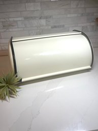 Vintage Metal Bread Box With Sliding Door, Counter Top With Ventilation