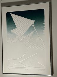 Pencil Signed, Number And Titled Embossed Lithograph: Yigal Zemer  (Israel/NY)   'Kite XV'