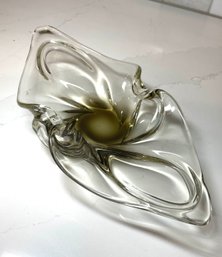 Stunning Murano Glass Style Blown Glass Candy Dish.