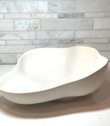 Amazing White Matte Serving Dish, Mid Century Modern Inspired. Free Form/large 12 X 15
