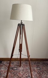 Vintage Surveyors Tripod Lamp With Heave Brass Fittings.
