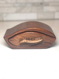 Handcrafted Wood Bandsaw Trinket Box With Blue Velvet Lined Drawer