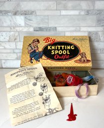 Vintage Big Knitting Spool Outfit/ Parker Brothers Inc