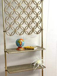 Mid Century Modern Tension Pole Room Divider With 2 Shelves, Amazing Amazing Amazing