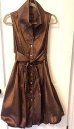 Gorgeous FRANK LYMAN Copper/ Bronze Dress. Size 6